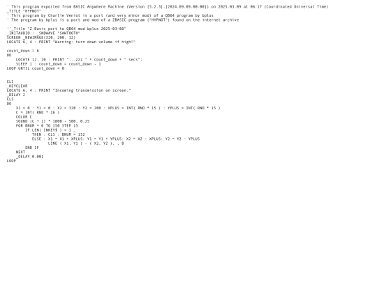 sample_programs/HYPNOT.prod.bas screenshot