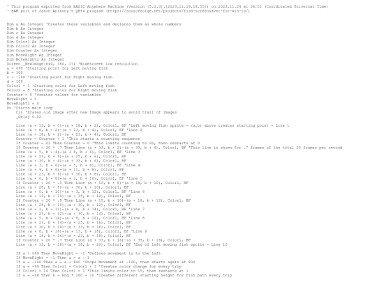 sample_programs/Kimmie Fish Screensaver.prod.bas screenshot