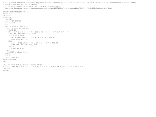 sample_programs/Level Curve Chart II.prod.bas screenshot