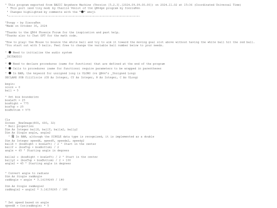 sample_programs/Pongy.prod.bas screenshot