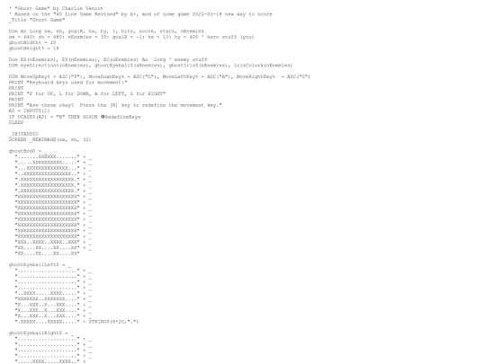 sample_programs/Raining Ghosts Game.prod.bas screenshot