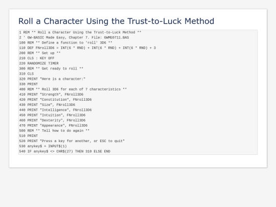 sample_programs/Roll a Character Using the Trust-to-Luck Method.prod.bas screenshot