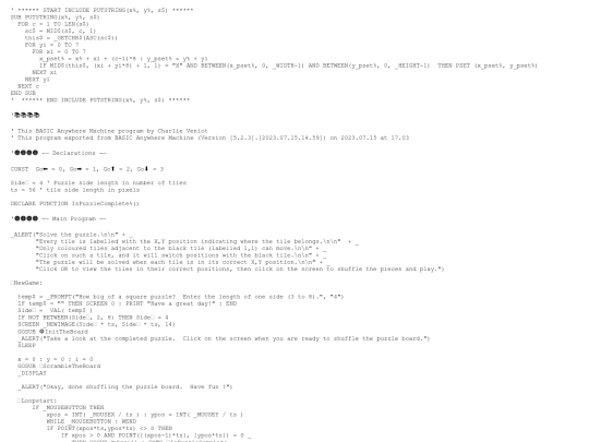 sample_programs/Simple Tile-Sliding Puzzle.prod.bas screenshot