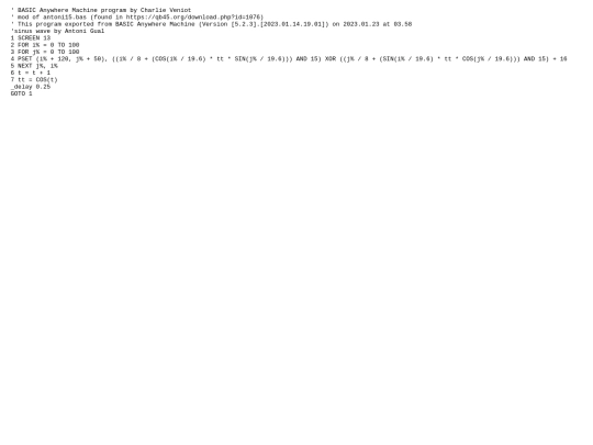 sample_programs/Sinus Wave.prod.bas screenshot