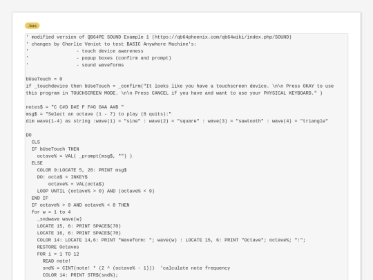 sample_programs/Sound Tester.bas screenshot