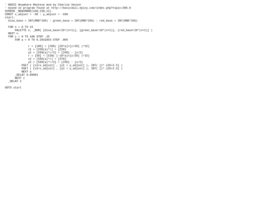 sample_programs/Sprouting Cog Things.prod.bas screenshot