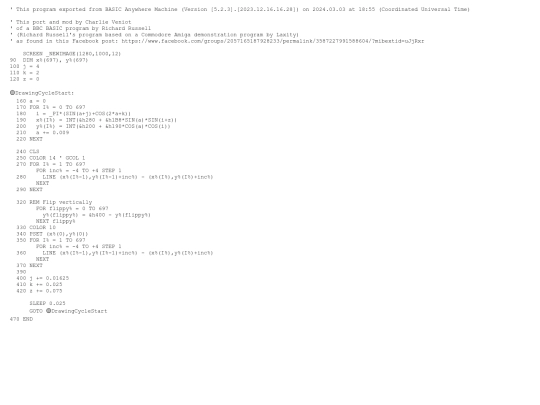 sample_programs/Swirling Ribbons.prod.bas screenshot