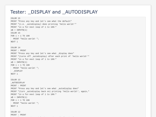 sample_programs/Tester_  _DISPLAY and _AUTODISPLAY.prod.bas screenshot