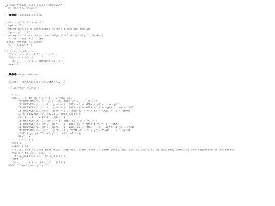 sample_programs/Thick Line Color Rotation.prod.bas screenshot