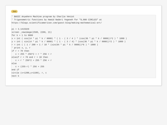 sample_programs/Trigonometric funtions from 9000 CIRCLES.bas screenshot