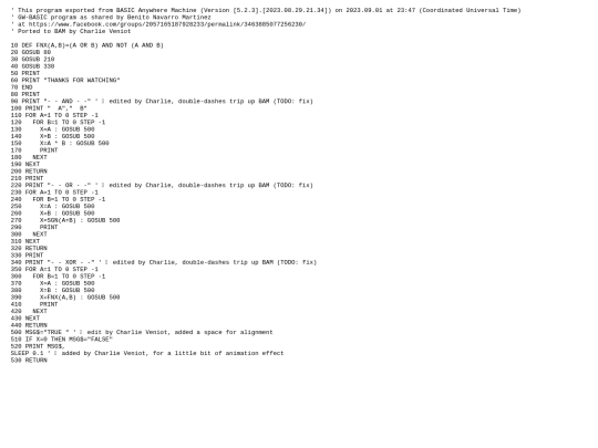 sample_programs/Truth Table.prod.bas screenshot