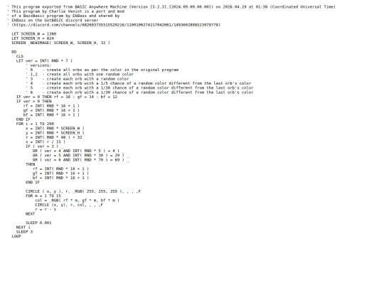 sample_programs/orbs.prod.bas screenshot