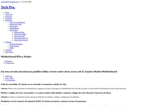 pestañas/Motherboard screenshot