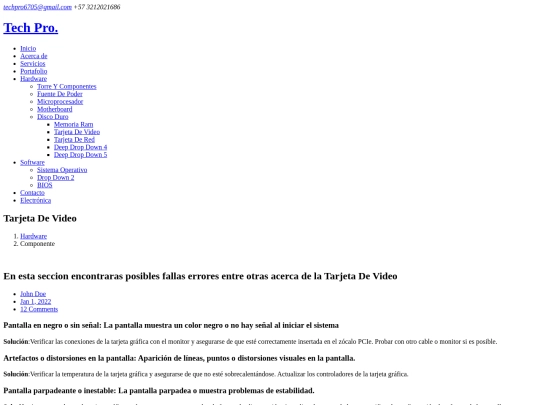 pestañas/Tarjeta de Video screenshot