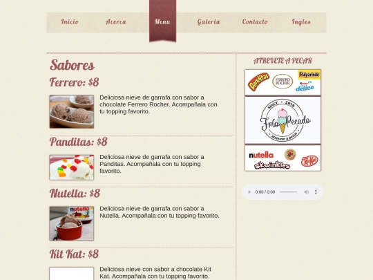 menu screenshot