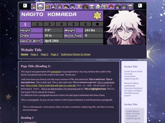 index screenshot