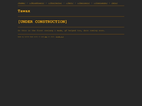 conlangs/tawax screenshot