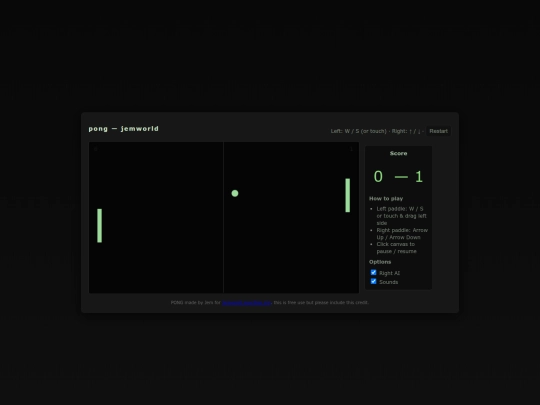 pong screenshot