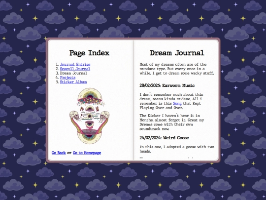 journal/dreams screenshot