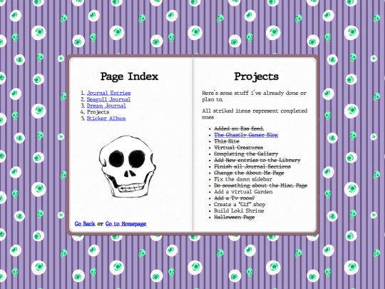 journal/projects screenshot