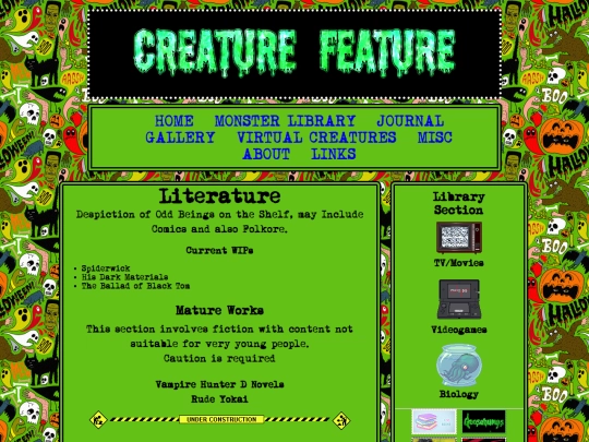 monsterlibrary/books screenshot