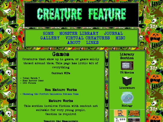 monsterlibrary/games screenshot