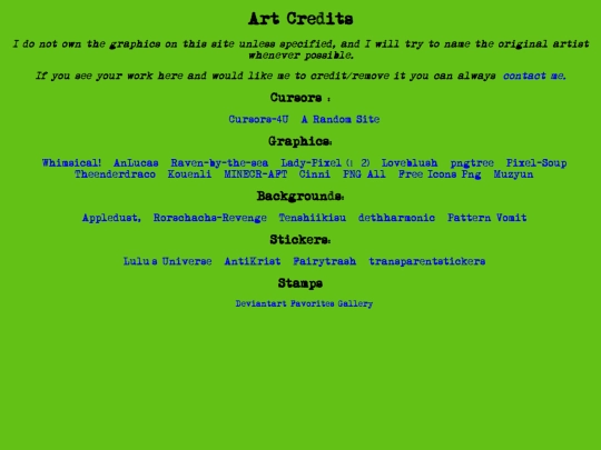 sitecredits screenshot