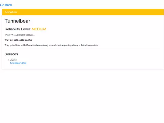 sources/tunnelbear screenshot