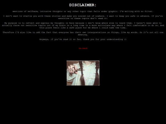 disclaimer screenshot