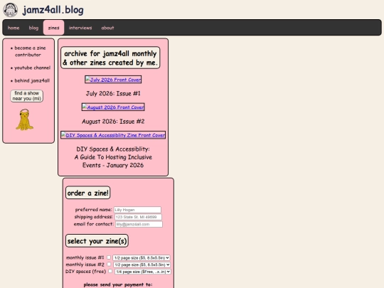 zines screenshot