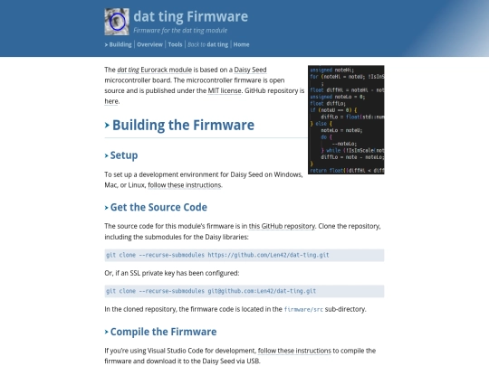 synth/dat-ting/firmware screenshot
