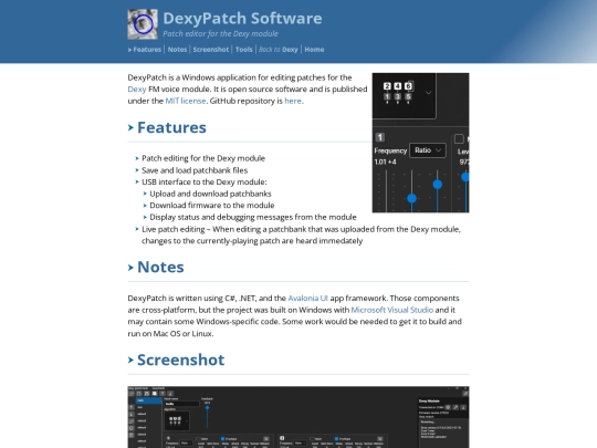 synth/dexy/software screenshot