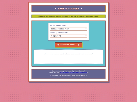 generator screenshot