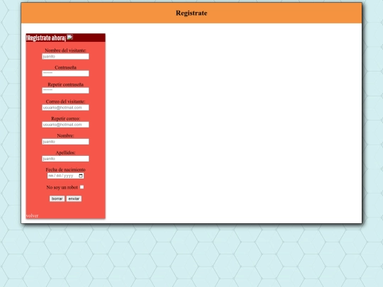 entre/paginas/registro screenshot