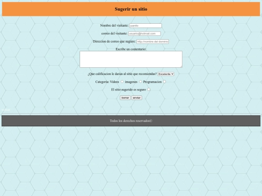 entre/paginas/sugerencias screenshot