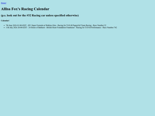 Calendar screenshot
