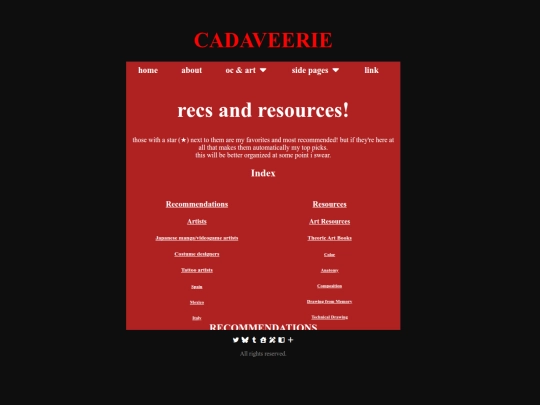recs-and-resources screenshot