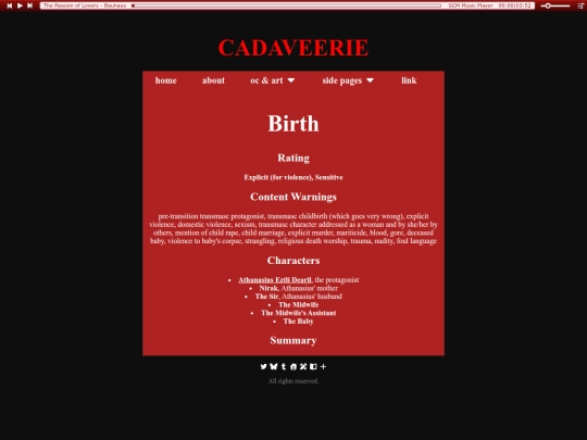 writing/Birth screenshot