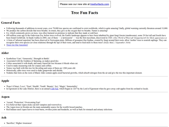 tree-fun-facts screenshot