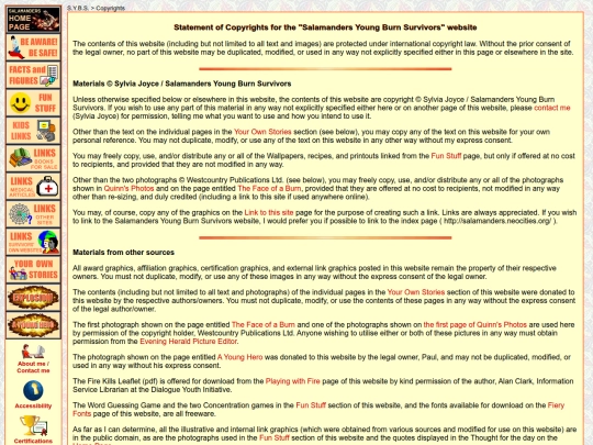 copyrights screenshot