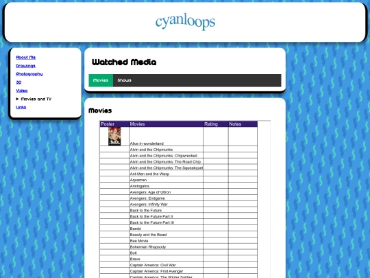 watchedTable screenshot