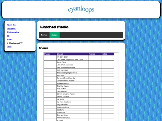 watchedTable2 screenshot