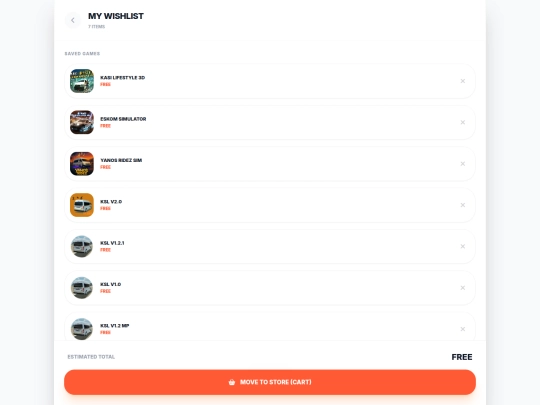 wishlist screenshot