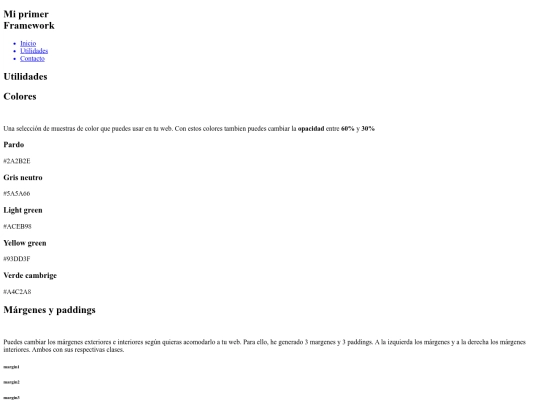 framework/pages/utilidades screenshot