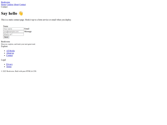 Library /contact screenshot