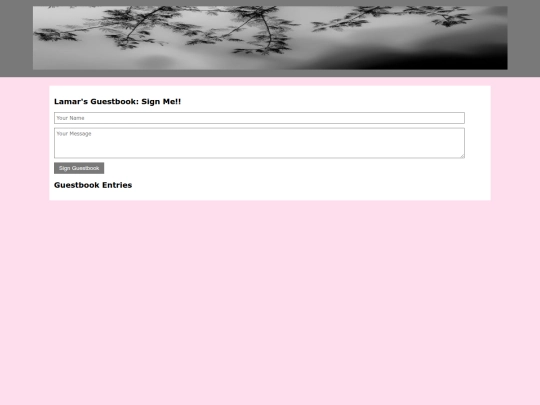 guestbook screenshot