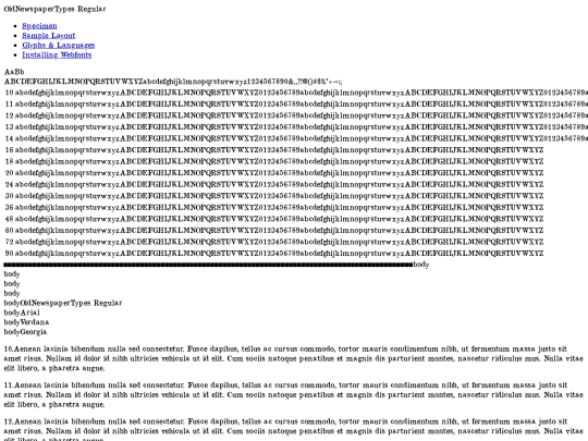 fonts/oldnewspapertypes-demo screenshot