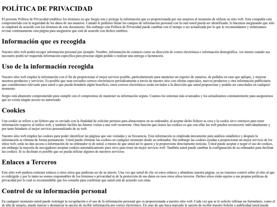 PoliticaPrivacidad screenshot