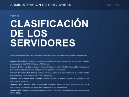 Clasificación-de-los-servidores screenshot