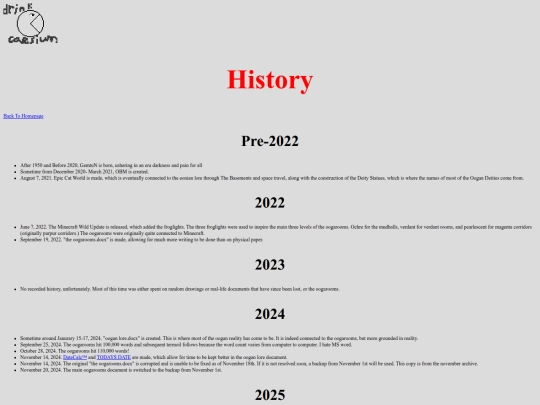 history screenshot